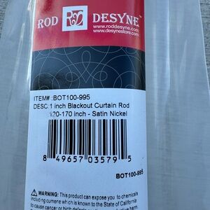 Brand new in package 1in curtain rod 120-170 in satin nickle